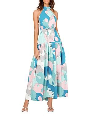 S/w/f Printed Cotton Cross-back Dress