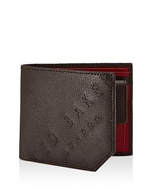 Ted Baker Wuncoin Embossed Leather Bifold Wallet With Coin Pocket