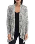 B Collection By Bobeau Amie French Terry Printed Cardigan