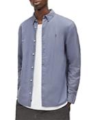 Allsaints Hermosa Cotton Garment Washed Relaxed Fit Button Down Shirt