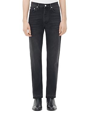 Sandro Paint Curtis Straight Jeans In Noir