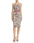 Bronx And Banco Maria Blanc Floral-embroidered Pencil Dress