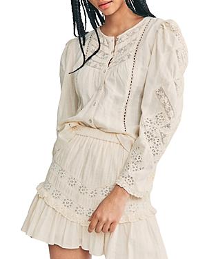 Loveshackfancy Cove Lace Trim Skirt