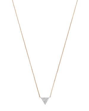 Moon & Meadow Diamond Triangle Pendant Necklace In 14k White & Rose Gold, 0.04 Ct. T.w. - 100% Exclusive