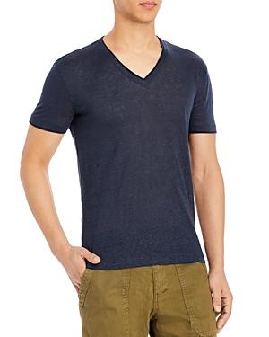 John Varvatos Collection Linen V Neck Tee
