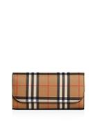 Burberry Vintage Check & Leather Continental Wallet