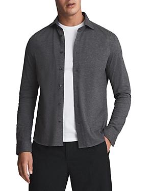 Reiss Lebar Melange Long Sleeve Shirt