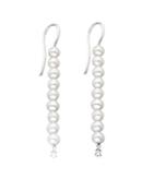 Tous Cultured Freshwater Pearl And Bear Drop Earrings