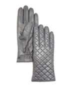 Bloomingdale's Cashmere Lined Quilted Leather Gloves