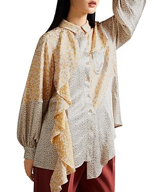 Ted Baker Waren Multi-print Ruffled Shirt