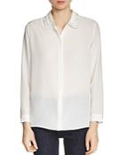 Maje Camisa Layered-collar Silk Shirt