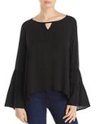 Side Stitch Tiered Bell Sleeve Blouse - 100% Exclusive
