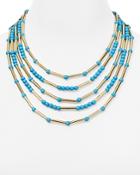 Aqua Darienne Layered Collar Necklace, 16