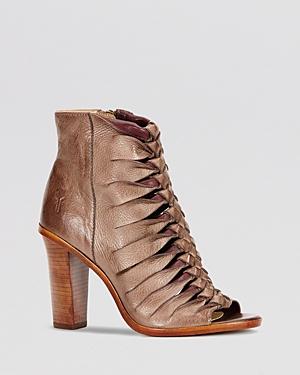 Frye Open Toe Booties - Sofia Braided