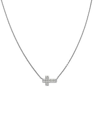 Bloomingdale's Diamond Cross Pendant Necklace In 14k White Gold, .15 Ct. T.w. - 100% Exclusive