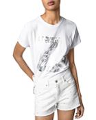 Zadig & Voltaire Storm Crystal Embellished Denim Shorts In Judo