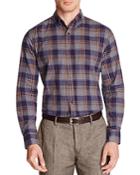 Hardy Amies Flannel Plaid Slim Fit Button-down Shirt