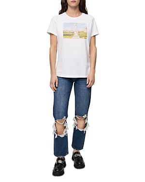 Maje Silkscreen Printed Tee