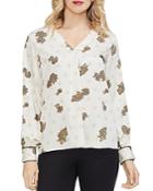 Vince Camuto Delicate Woodblock Paisley Print Top