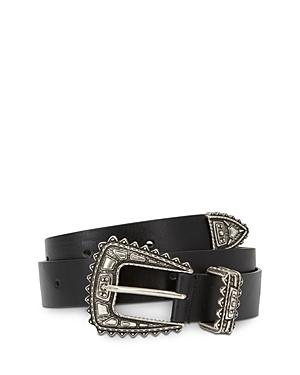 The Kooples Women's Western Buckle Leather Belt