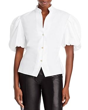 Vince Draped Puff Sleeve Blouse