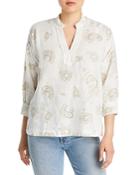 Johnny Was Skyler Embroidered Linen Top