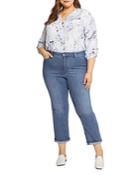 Nydj Plus High Rise Straight Ankle Jeans In Clean Horizon