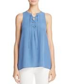 Joie Deasia Silk Lace-up Top