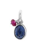 Tous Sterling Silver Dumortierite & Ruby Pendant