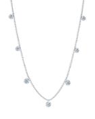 Graziela Gems 18k White Gold Diamond Dangle Floating Statement Necklace, 18