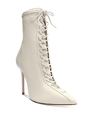 Schutz Women's Tennie Pointed Toe Lace Up Stiletto Boots