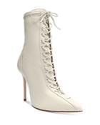 Schutz Women's Tennie Pointed Toe Lace Up Stiletto Boots