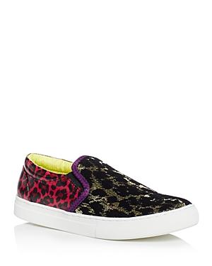 Marc Jacobs Mercer Leopard-print Embellished Slip On Sneakers