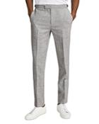 Reiss Cab Puppytooth Check Slim Fit Suit Pants
