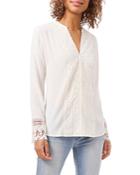 Vince Camuto Crinkle Lace Trim Blouse