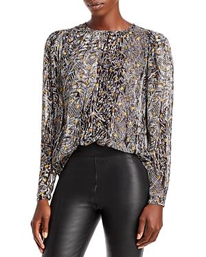 Aqua Printed Puff Shoulder Top - 100% Exclusive
