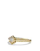 David Yurman Small Starburst Ring With Diamonds In Gold