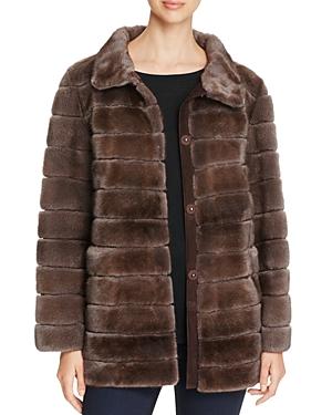 Maximilian Furs Suede Trim Mink Fur Coat - 100% Exclusive