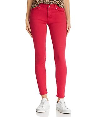 7 For All Mankind Ankle Skinny Jeans In Azalea Pink