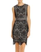 Aidan By Aidan Mattox Scalloped Lace Sheath Dress - 100% Exclusive