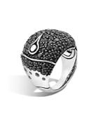 John Hardy Bamboo Silver Lava Dome Ring With Black Sapphire - 100% Exclusive