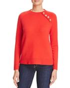 C By Bloomingdale's Button Detail Cashmere Sweater