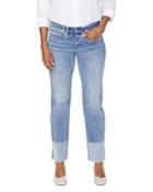 Nydj Marilyn Pieced-hem Ankle Straight Jeans In Coheed