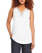 Nic+zoe Petites Split Neck Top