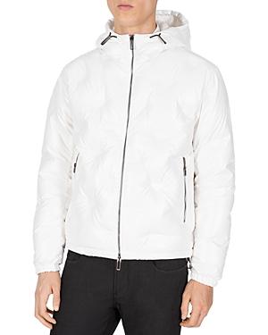 Armani Logo Quilted Regular Fit Hooded Down Jacket