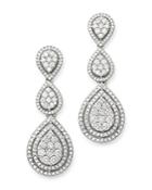 Bloomingdale's Cluster Diamond Statement Drop Earrings In 14k White Gold, 3.10 Ct. T.w. - 100% Exclusive