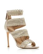 Pour La Victoire Women's Ellura Embellished Leather High-heel Sandals