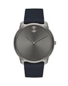 Movado Bold Thin Leather Strap Watch, 42mm