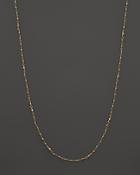 Mizuki 14k Yellow Gold Faceted Bead Wrapped Chain Necklace, 34