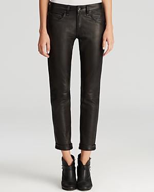 Rag & Bone/jean Jeans - The Dre In Black Leather